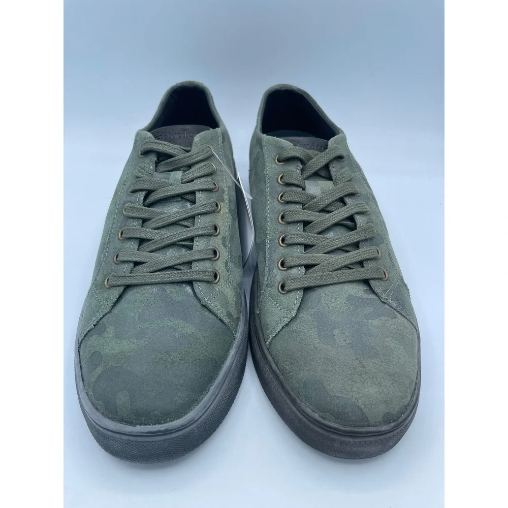 Belvedere‎ Oliver Mens Green Camo Suede Sneakers Lace Up Low Top Brazil 8.5 D
